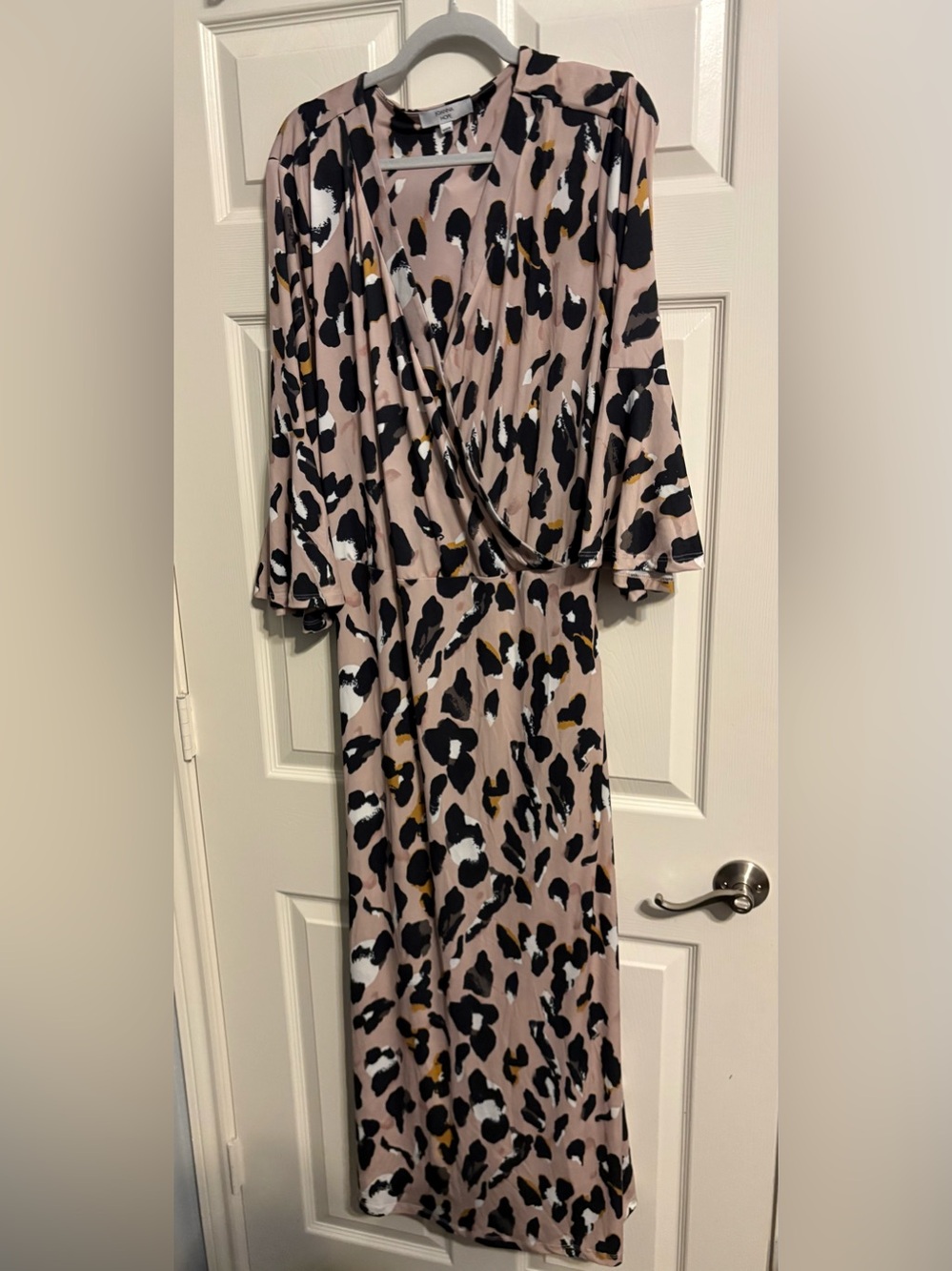 16- Women's Leopard Print Maxi Wrap Dress
